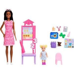 Barbie Careers Teacher Playset with Fashon Doll, Student Toddler