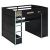 Whisen Full Size Wood Loft Bed with Desk - 4 of 4