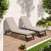 FURNIinspire Outdoor Seat Cushions 2pcs Patio Furniture Seat Cushion Replacement For Chaise Lounge, Removable Cover, Beige, 74.4"*22.05"*2.76" - 2 of 4