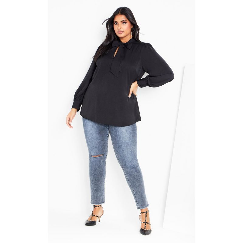 Women's Plus Size In Awe Top - black | CITY CHIC, 4 of 8