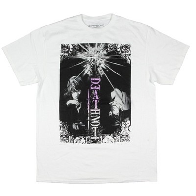 Death Note Men's L VS Light Character Design Graphic Print Anime T-Shirt