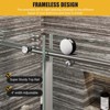 Shower Glass Door with Waterroof Seal Strip, Adjustable (56-60 in W x 72 in H) Frameless Shower Door with Clear SGCC Tempered Glass 5/16 in (8 mm) - 4 of 4