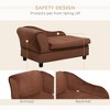 MaseiKar Luxury Fancy Dog Bed for Small Dogs with Hidden Storage, Soft 3" Foam, Modern Pet Furniture for Puppies and Little Breeds, Brown - 4 of 4
