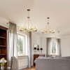 CityFurn 9-Light 36'' W Modern Wagon Wheel Chandelier with Clear Glass - 2 of 4