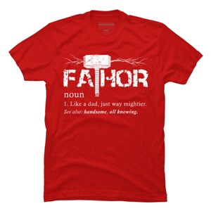 Men's Design By Humans Viking Mightier Hero Fa-Thor Dad By EijhaBuddha T-Shirt - 1 of 2