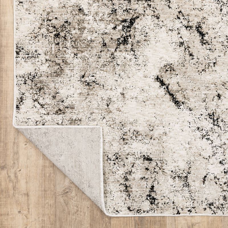 Nirvan Distressed Abstract Indoor Area Rug Ivory/Gray - Captiv8e Designs, 6 of 11