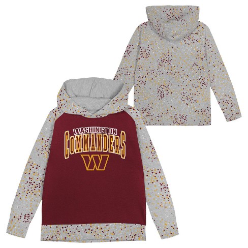 Nfl Washington Commanders Girls' Fleece Hooded Sweatshirt - L : Target