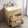 30" Freestanding Bathroom Vanity with Ceramic Sink, Soft-Close Drawers & Handle-Free Design Bath Cabinet,Faucet Not Included - 3 of 4