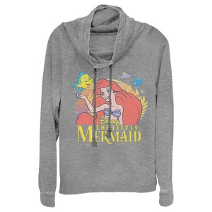 Juniors Womens The Little Mermaid Ariel Classic Cowl Neck Sweatshirt - 1 of 3