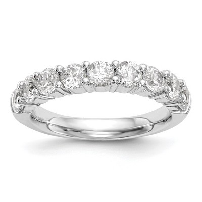 Black Bow Jewelry 14K White Gold 1.0 or 1.6 Ctw Lab Created Diamond 9-Stone Tapered Band