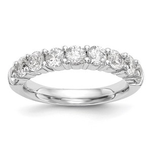 Black Bow Jewelry 14K White Gold 1.0 or 1.6 Ctw Lab Created Diamond 9-Stone Tapered Band - 1 of 4