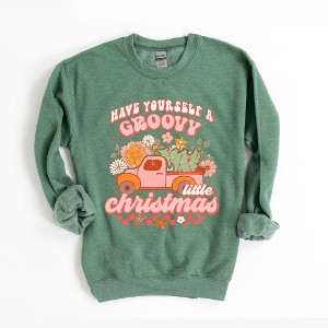 Simply Sage Market Groovy Little Christmas Truck Sweatshirt - 1 of 4
