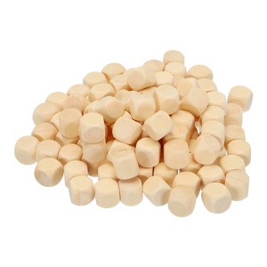 Unique Bargains Unfinished Smooth Surface DIY Craft Blank Wooden Blocks 100 Pcs - 1 of 4