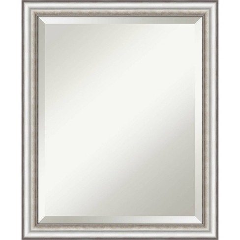 Amanti Art 19"x23" Beveled Salon Silver Narrow Wall Mirror: Vanity, Bathroom, No Assembly Required - image 1 of 4