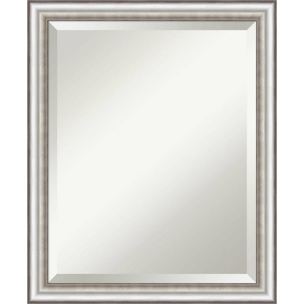 Photos - Wall Mirror 19" x 23" Beveled Salon Silver Narrow  - Amanti Art