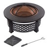 Nature Spring Wood-Burning Round Steel Patio Ring Fire Pit - 32", - 2 of 4