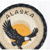 Earth Rugs Eagle Coaster – 7"x7" Large Round Braided Jute Mat with Majestic Eagle Silhouette for Patriotic or Rustic Decor - 2 of 3