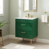 Modway Daybreak Bathroom Vanity, 24" with White Sink, Green - 3 of 4