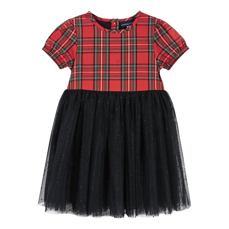 Andy & Evan  Toddler Girls Plaid Holiday Dress, 1 of 6