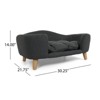 Mewoofun Modern Wood Dog Bed with Comfortable Tufted Cushion Ideal Small Dog Retreat - 2 of 4
