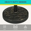Gulches Heavy Duty 18" Patio Umbrella Base, 40 lbs. Concrete Stand with Metal Holder - Bronze - 4 of 4