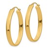 Black Bow Jewelry 4mm x 35mm Polished 14k Yellow Gold Rectangular Tube Oval Hoops - 2 of 4