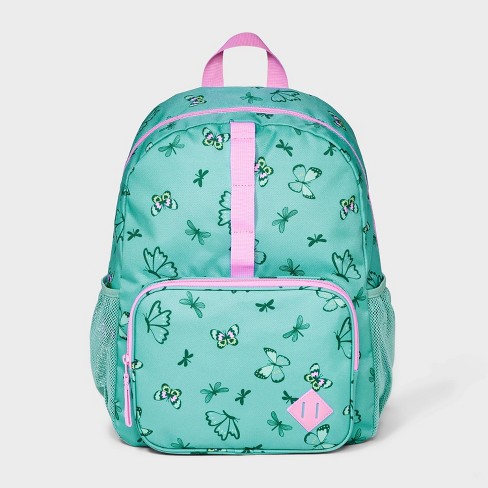 Castlefield Pink Green or Blue Tropical Dreams Jungle Butterflies Palm Trees Flowers retailer Bird Backpack Book Bag Knapsack Rucksack Butterfly