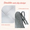 ChicFurnit 2PCS Seat Cushion Square Size Premium Soft Cotton Filling Non Slip Design Comfortable Durable for Living Room, Gray, 17.8"*17.8"*4.4" - 4 of 4