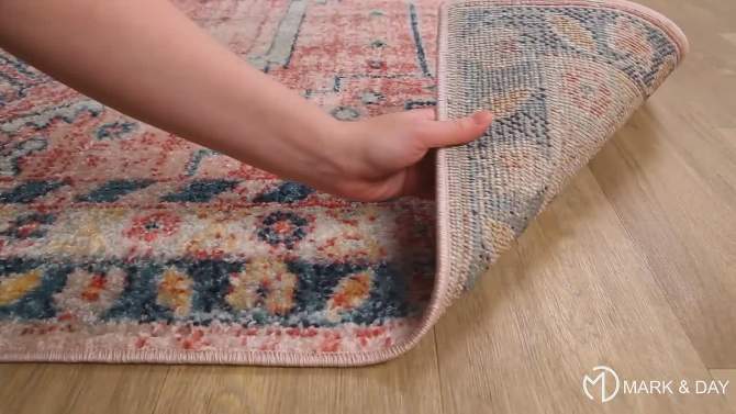 Mark & Day Taunton Rectangle Woven Indoor Area Rugs Blush, 2 of 9, play video