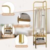 Corner Coat Racks, Heavy Duty Clothing Rack, Freestanding Garment Rack, Metal Clothes Racks Shoes Shelf Organizer for Entryway Bedroom - 4 of 4