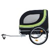 KWPZQEB Pet Trailer, Holds Pets Up to 66lb, Folding Frame, Rear Doggy Door, Leash, Washable Liner, Bug Screen, Bike Trailer for Pets - 3 of 4