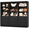 Aheaplus 71'' Tall Storage Bookcase, Bookshelf with 3-Tier Open Shelves and 3 Drawers, Wood Storage Cabinet - 2 of 4