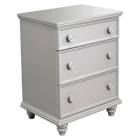 Notting Hill 3 Drawer Nightstand Winter Gray Homepop Target