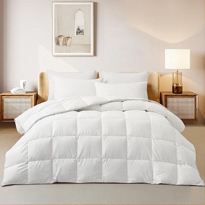 BAFODE Goose Down Comforter - White Goose Feather Down Duvet Insert - Luxurious Bed Duvets & Down Comforters - All Season Fluffy Hotel Collection