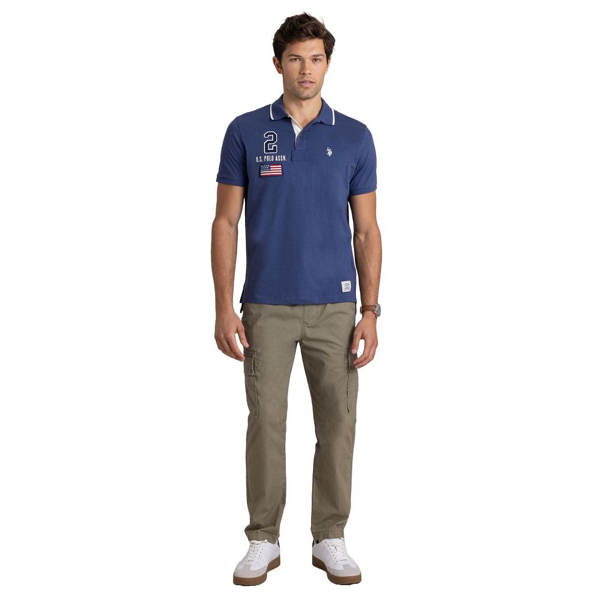 U.S. Polo Assn. Men's Slim Fit Peached Jersey Polo Shirt with Applique - thumbnail 4