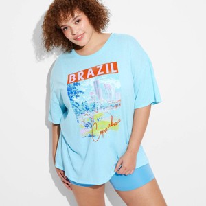 Women's Oversized Short Sleeve Graphic T-Shirt - Wild Fable™ - 1 of 3