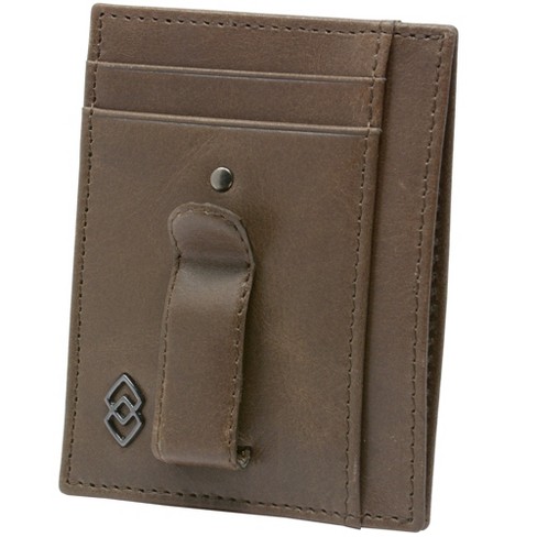 Alpine Swiss Mens RFID Safe Magnetic Money Clip Wallet Slim Front