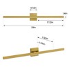 KAISITE 24in Gold Bathroom Vanity Light with 5 CCT Adjustable LED - 3 of 4