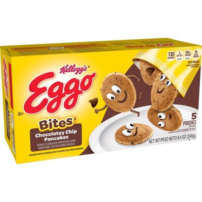 Kellogg's Eggo Bites Pouches Chocolatey Chip Frozen Pancakes - 8.4oz/5ct