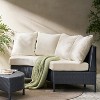 GDFStudio Harper Outdoor Wicker Curved Loveseat Sectional with Cushions - 2 of 4