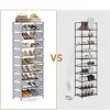SEVOBAL 10 Tier No-Woven Fabric Steel Stackable Storage Shelves Vertical Tower Space Saver High Capacity for Living Room, Gray, 21.26"*5.51"*4.33" - 4 of 4