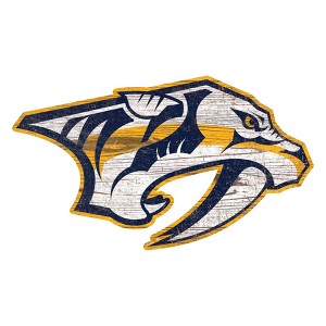 NHL Nashville Predators Distressed Logo Cutout Sign - 1 of 1