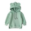 MyKids-Usa Baby Solid Color Animal Ear Patch Design Autumn Hoodie - 4 of 4