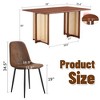 5-Piece Dining Set with Solid Wood Table and 4 Comfortable Technology-Fabric Chairs - 4 of 4