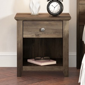 Galano Oller 1-Drawer Nightstand (23 in. H x 18.7 in. W x 15.7 in. D) in Knotty Oak, Dusty Gray Oak - 1 of 4