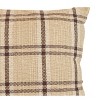 20x20 Hand Woven Plaid Filled Throw Pillow Sepia Cotton, Rayon & Polyester by Foreside Home & Garden - 3 of 4