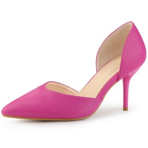 Allegra K Women's Pointy Toe Slip on Stiletto Heel Pump Sandals - 1 of 4