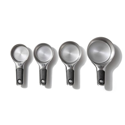 4pc Stainless Steel Measuring Cups Matte Black - Figmint™