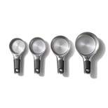 OXO 4pc Stainless Steel Magnetic Measuring Cups Set Black