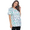 Casual Nights Women's Snap Front Smock Cobbler Woven Scrub Apron Top with Pockets - Blue Plaid - 3X-Large - 2 of 4